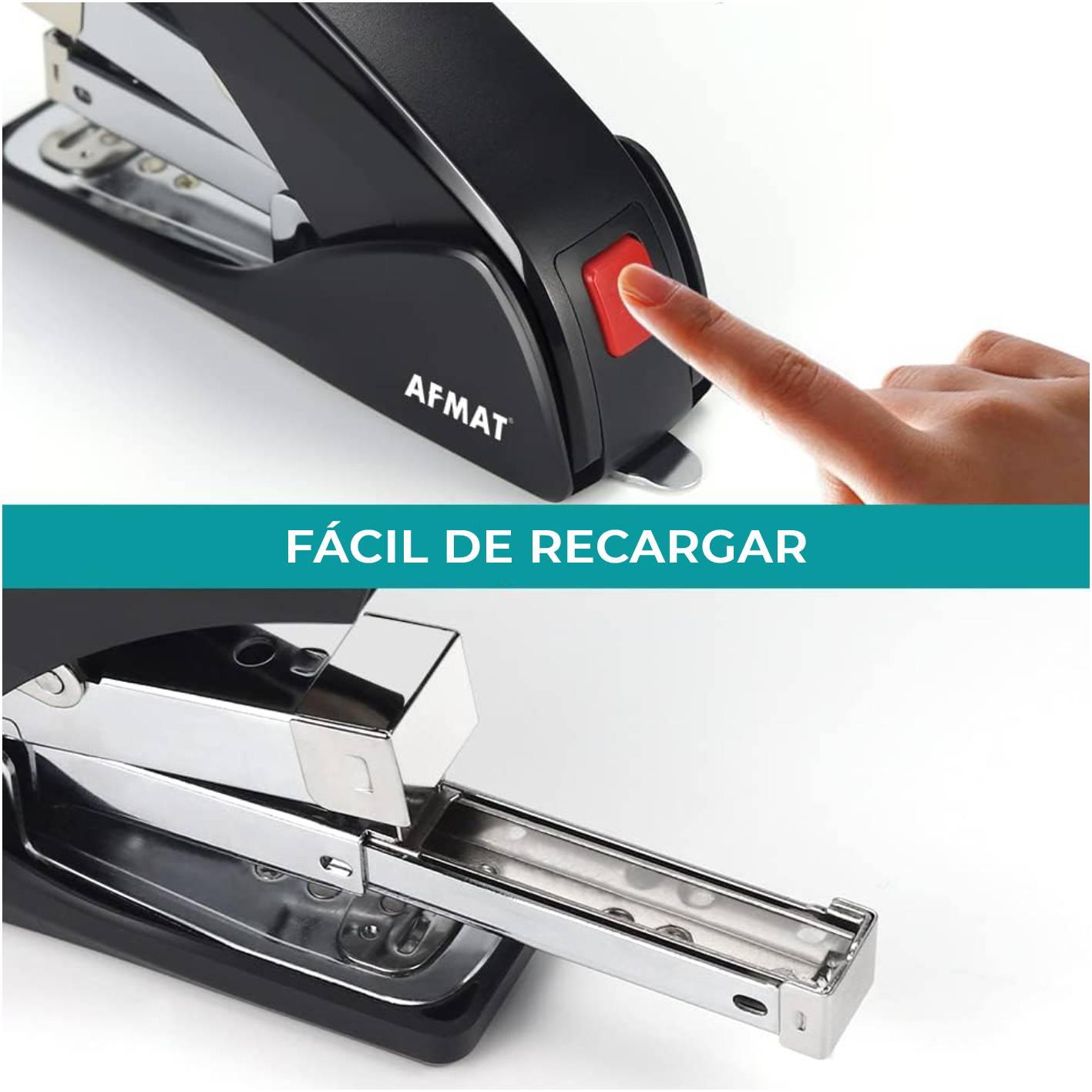 GRAPADORA AFMAT DE BAJO ESFUERZO PARA 50 HOJAS - NEGRO