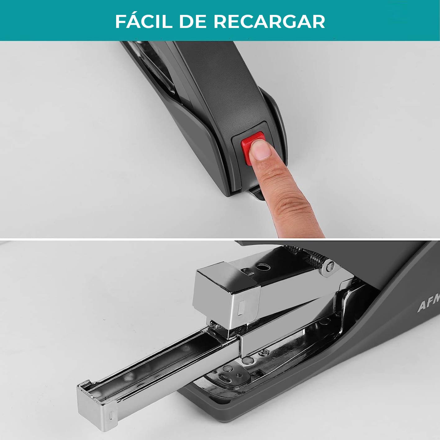 GRAPADORA AFMAT DE BAJO ESFUERZO PARA 50 HOJAS - GRIS