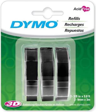 CINTAS RELIEVE PARA DYMO ORGANIZER EXPRESS - PACK x3 NEGRO