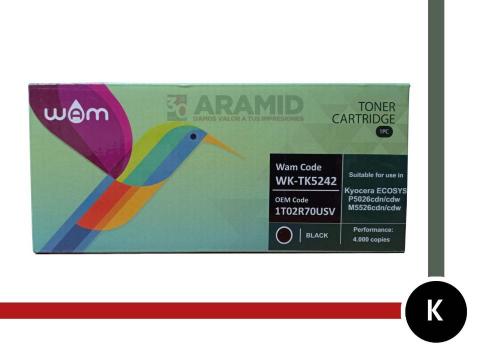 TONER COMPATIBLE KYOCERA CTK5242K NEGRO