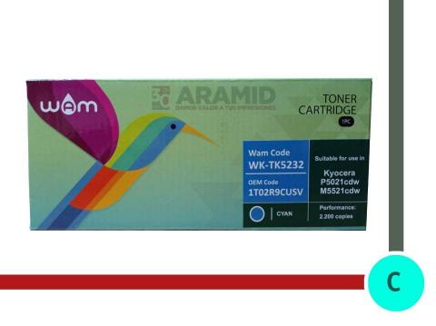 TONER COMPATIBLE KYOCERA CTK5232C CYAN