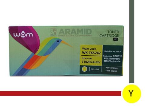 TONER COMPATIBLE KYOCERA CTK5242Y AMARILLO